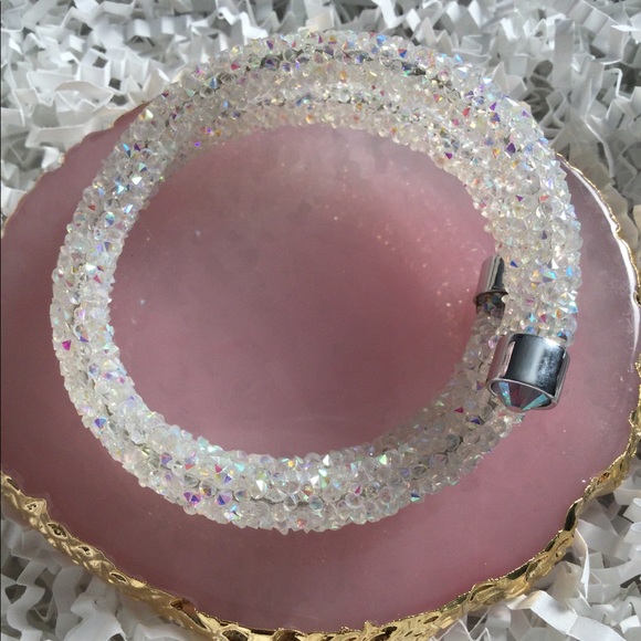 Swarovski Elements double wrap bracelet - Picture 4 of 5